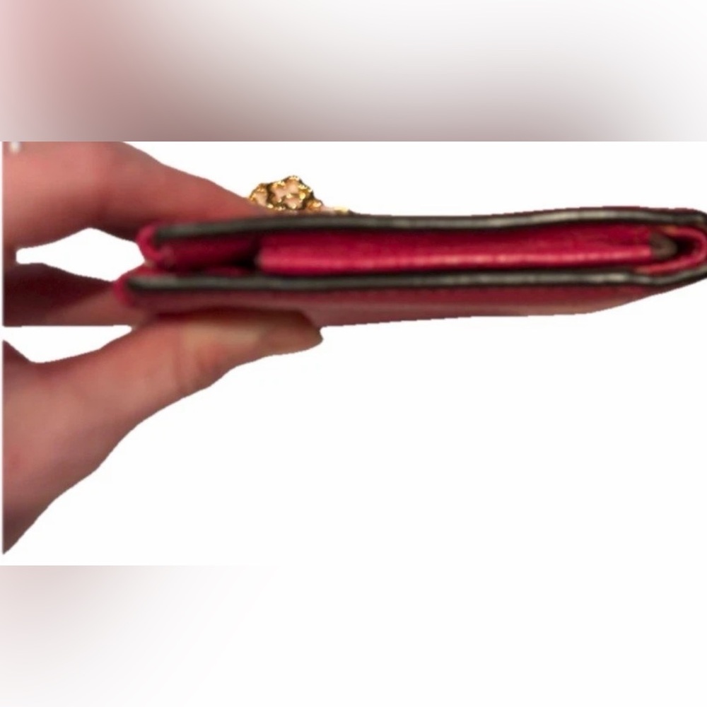 Michael Kors Leather Jet Set Double Zip Bifold Wallet Wristlet Bright Pink - Picture 12 of 16